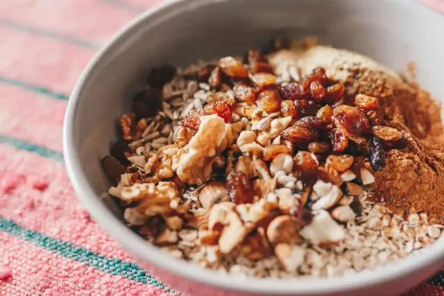 Avena con manzana y nuez