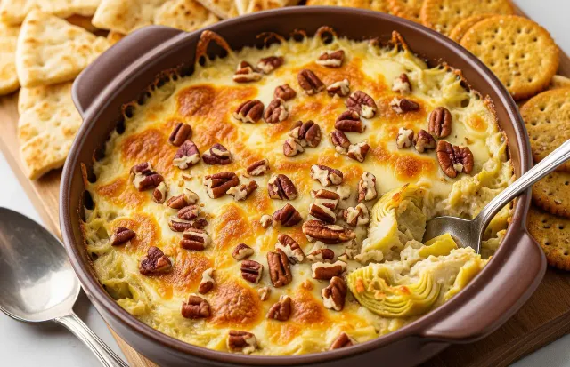 Dip Cremoso de Nuez Pecana y Alcachofa
