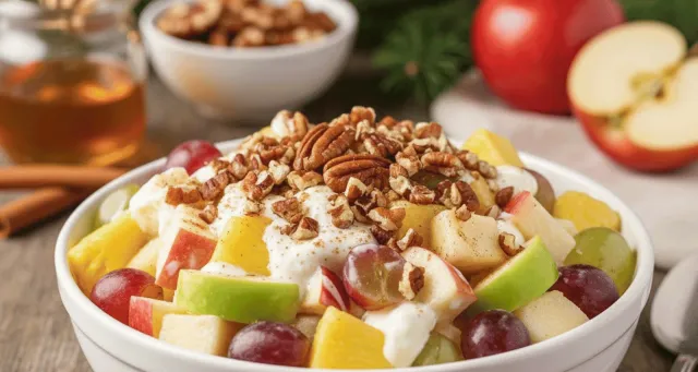Ensalada Navideña de Frutas con Nuez