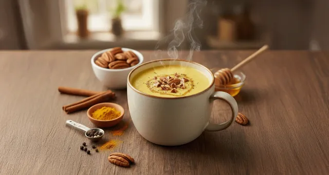 Golden Milk con Nuez: Un Abrazo Dorado para Reconfortarte