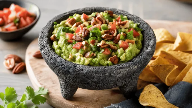 Guacamole Crujiente con Nuez Pecana Tostada