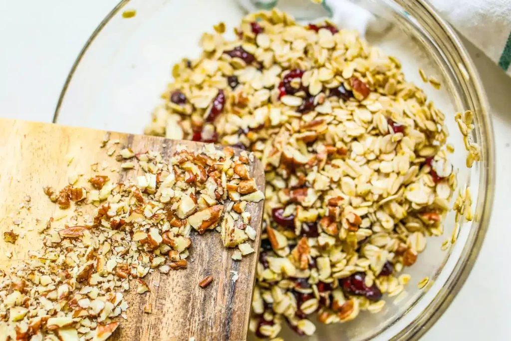 Deliciosa granola hecha en casa con nuez pecana