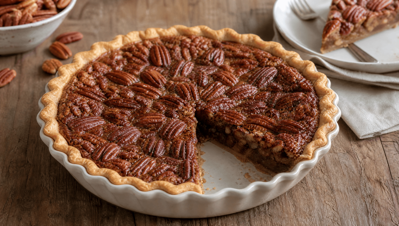 Tarta Clásica de Nuez Pecana (Pecan Pie Mexicano)
